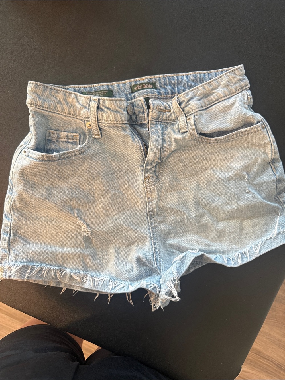 wild fable Light Blue Distressed Denim Cutoff Shorts